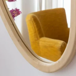 Made in Meubles Miroir|Décoration<Miroir abstrait en bois de manguier clair Marley