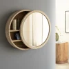 Made in Meubles Miroir<Miroir avec étagères en bois de manguier clair Juliet