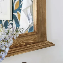 Made in Meubles Miroir<Miroir en bois de pin ciré miel Manel