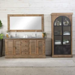 Made in Meubles Miroir|Décoration<Miroir en bois recyclé 165 cm Garance