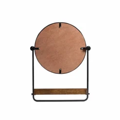 Made in Meubles Décoration<Miroir rond avec étagère en bois et métal Gary