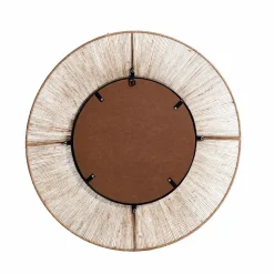 Made in Meubles Miroir|Décoration<Miroir rond en métal et jute Adda