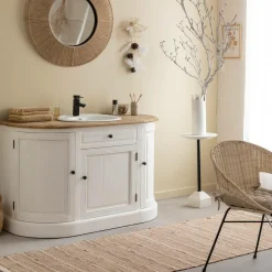 Made in Meubles Miroir|Décoration<Miroir rond en métal et jute Adda