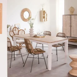 Made in Meubles Miroir|Décoration<Miroir rond en métal et jute Adda