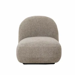 Made in Meubles Fauteuil<Module central canapé en tissu bouclette gris Calya
