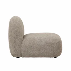Made in Meubles Fauteuil<Module central canapé en tissu bouclette gris Calya