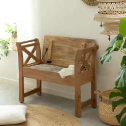 Made in Meubles Banc<Petit banc en bois d'acacia Isolde