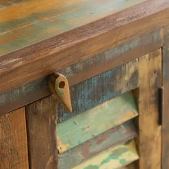 Made in Meubles Buffet<Petit buffet à  lattes en bois coloré Ethnik