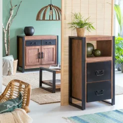 Made in Meubles Buffet<Petit buffet en bois d'acacia 100 cm Havana