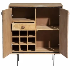 Made in Meubles Buffet<Petit buffet en bois d'acacia et pierre Côme