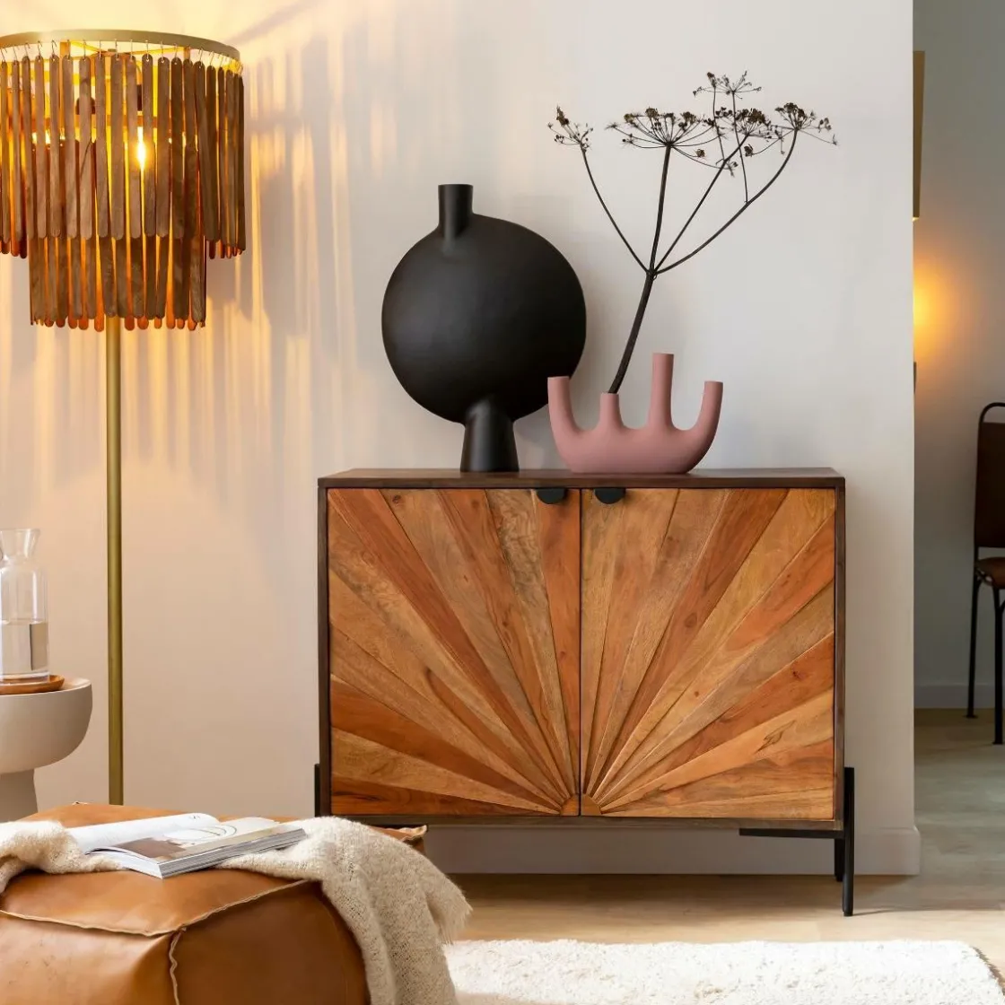 Made in Meubles Buffet<Petit buffet en bois d'acacia Elvira