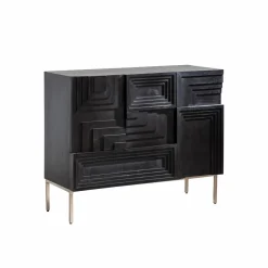 Made in Meubles Buffet<Petit buffet en bois de manguier noir Tristan