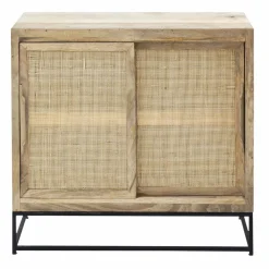 Made in Meubles Buffet<Petit buffet en bois de manguier et cannage Rim