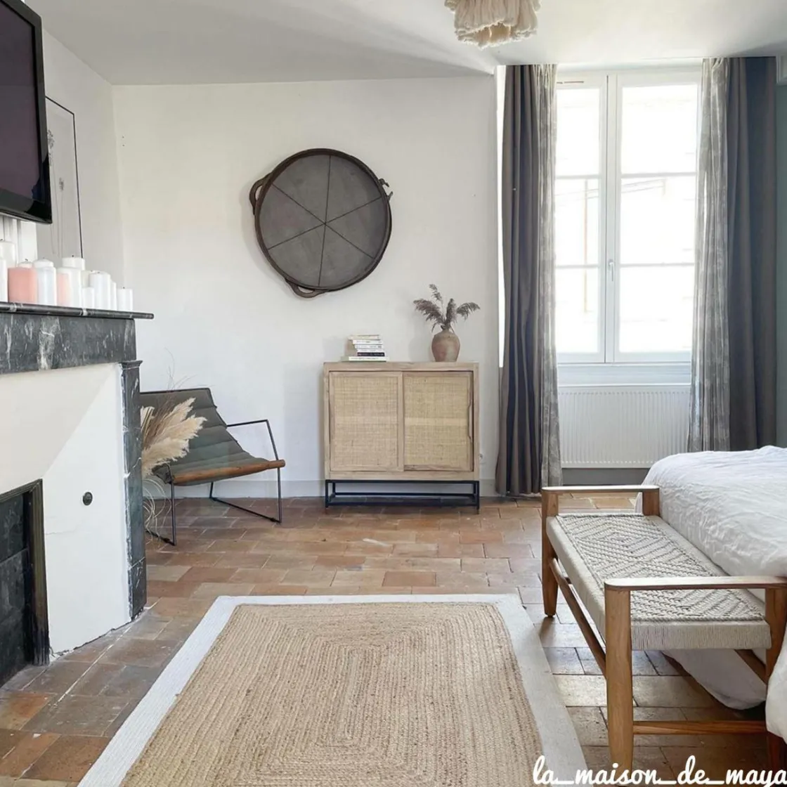 Made in Meubles Buffet<Petit buffet en bois de manguier et cannage Rim