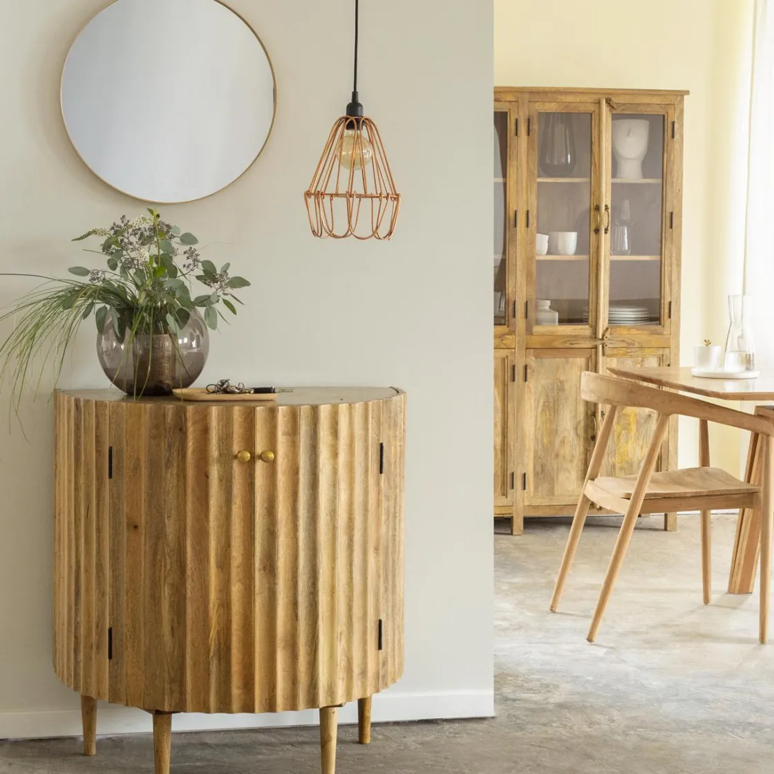 Made in Meubles Buffet<Petit buffet en bois de manguier et terrazzo Bao