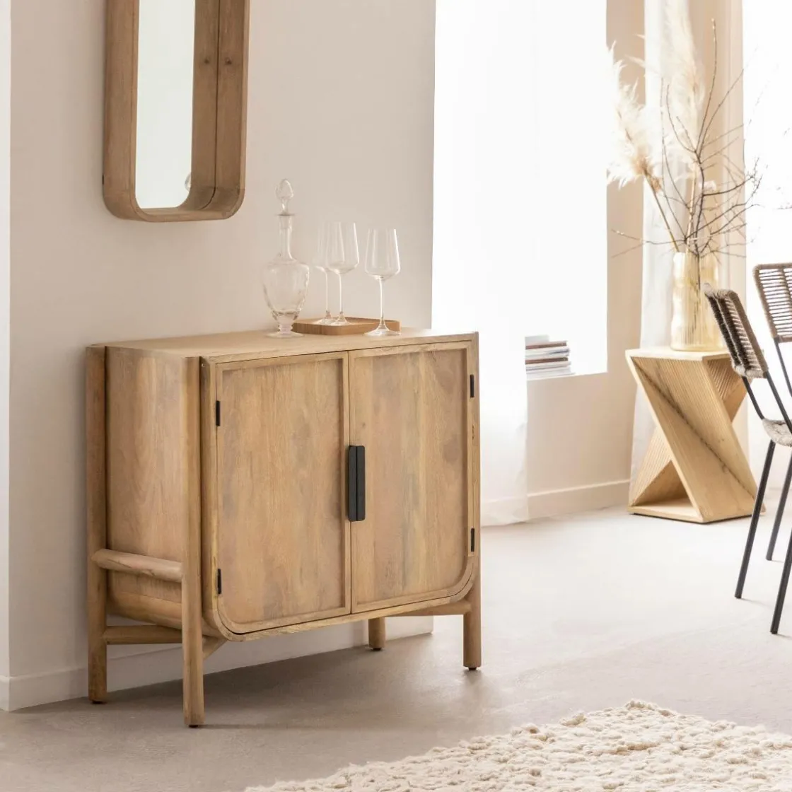 Made in Meubles Buffet<Petit buffet en bois de manguier Nova