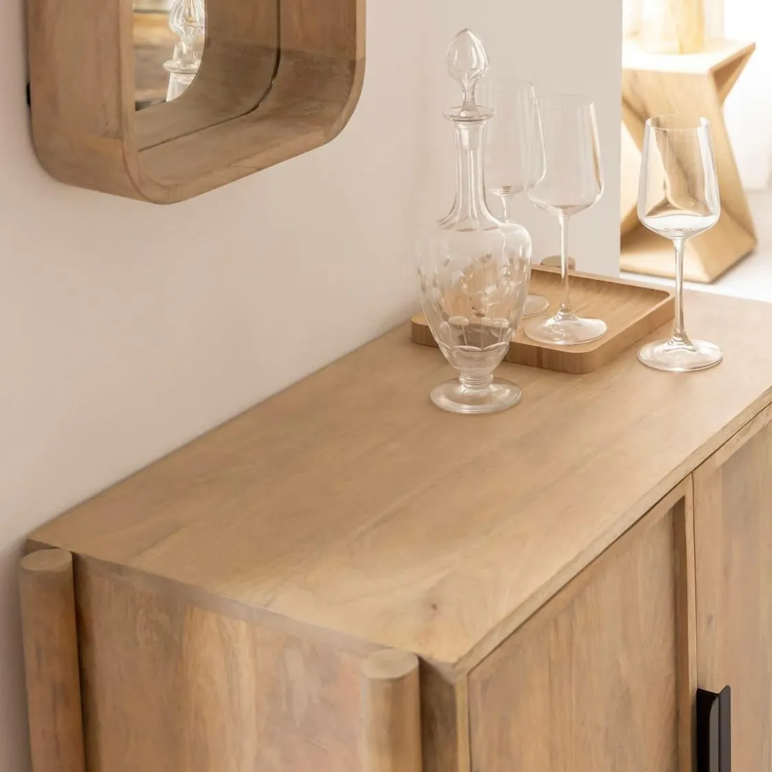Made in Meubles Buffet<Petit buffet en bois de manguier Nova
