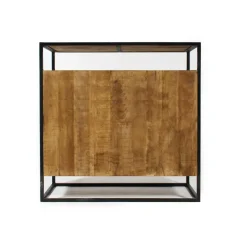 Made in Meubles Buffet<Petit buffet en métal et bois de manguier Marcel
