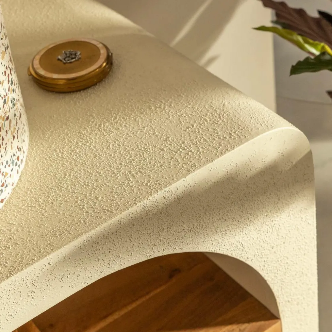 Made in Meubles Meuble Sous Vasque<Petit meuble sous vasque en bois effet béton et bois d'acacia Dalva