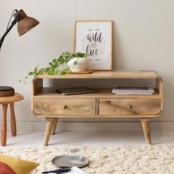 Made in Meubles Meuble Tv<Petit meuble TV en bois de manguier Maëva