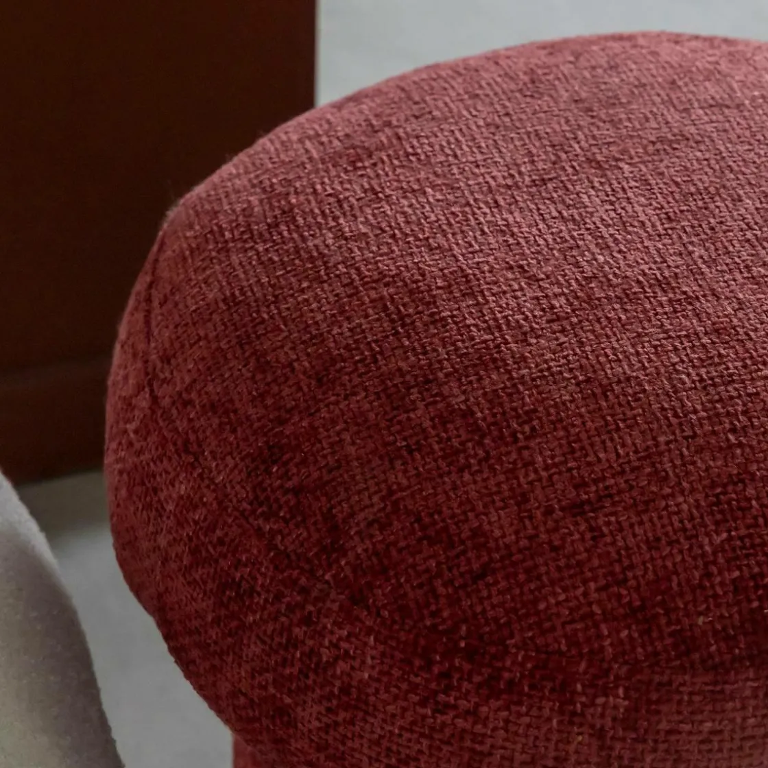 Made in Meubles Tabouret<Petit tabouret en tissu fuchsia Toby