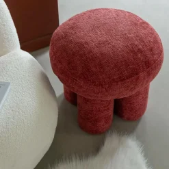 Made in Meubles Tabouret<Petit tabouret en tissu fuchsia Toby