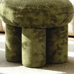 Made in Meubles Tabouret<Petit tabouret en tissu kaki Toby