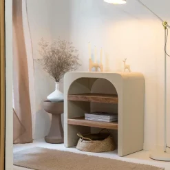 Made in Meubles Table Console<Petite console en bois effet béton et bois d'acacia Dalva