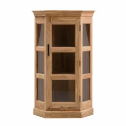Made in Meubles Vitrine<Petite vitrine d'angle en bois d'acacia Esmée
