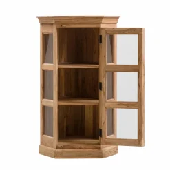Made in Meubles Vitrine<Petite vitrine d'angle en bois d'acacia Esmée