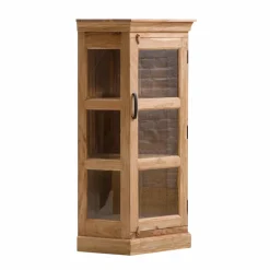 Made in Meubles Vitrine<Petite vitrine d'angle en bois d'acacia Esmée