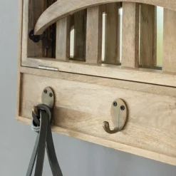 Made in Meubles Etagère|Portant & Porte-Manteau<Porte-manteau en bois de manguier avec miroir Marley