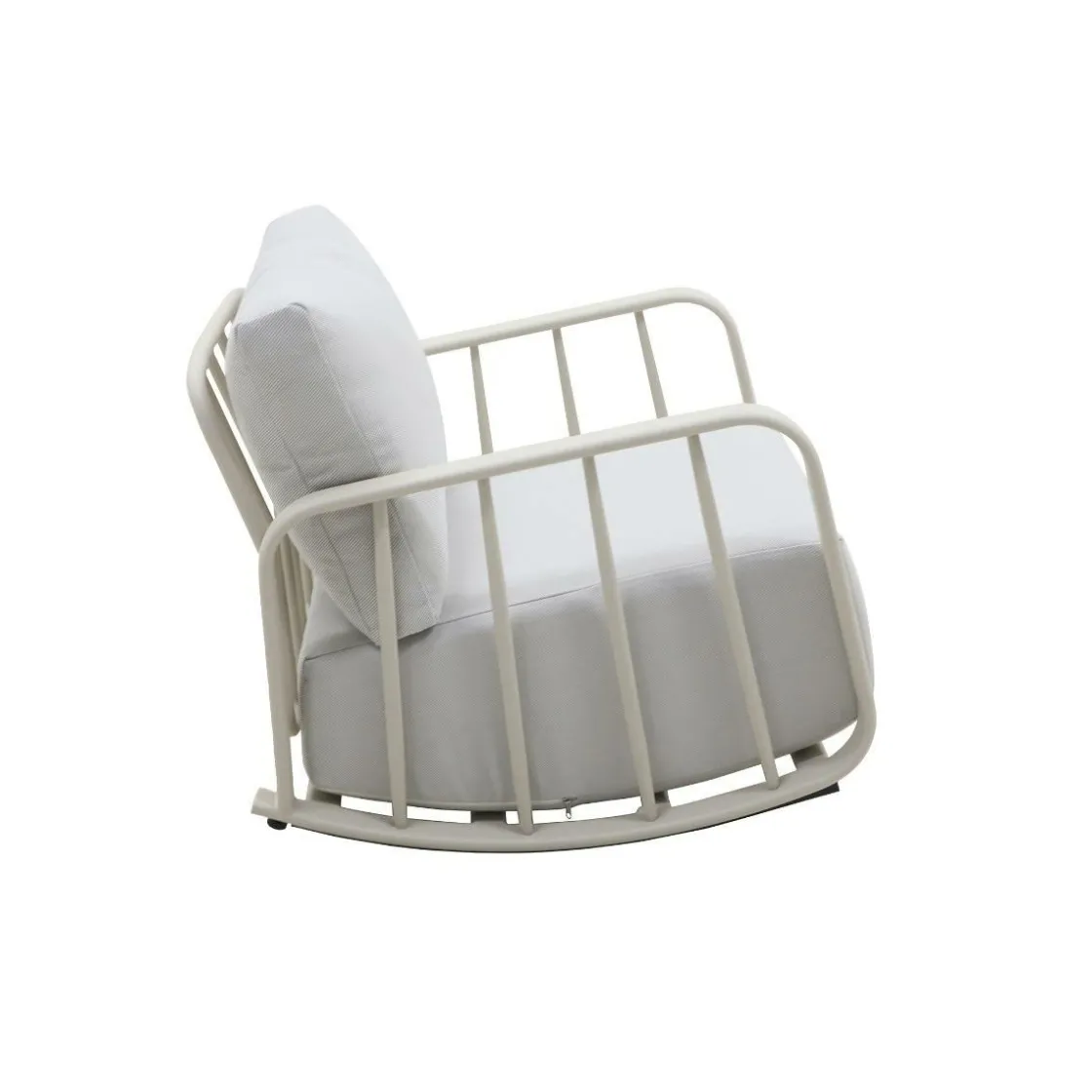 Made in Meubles Chaise De Jardin<Rocking chair en aluminium pour jardin couleur taupe Zion