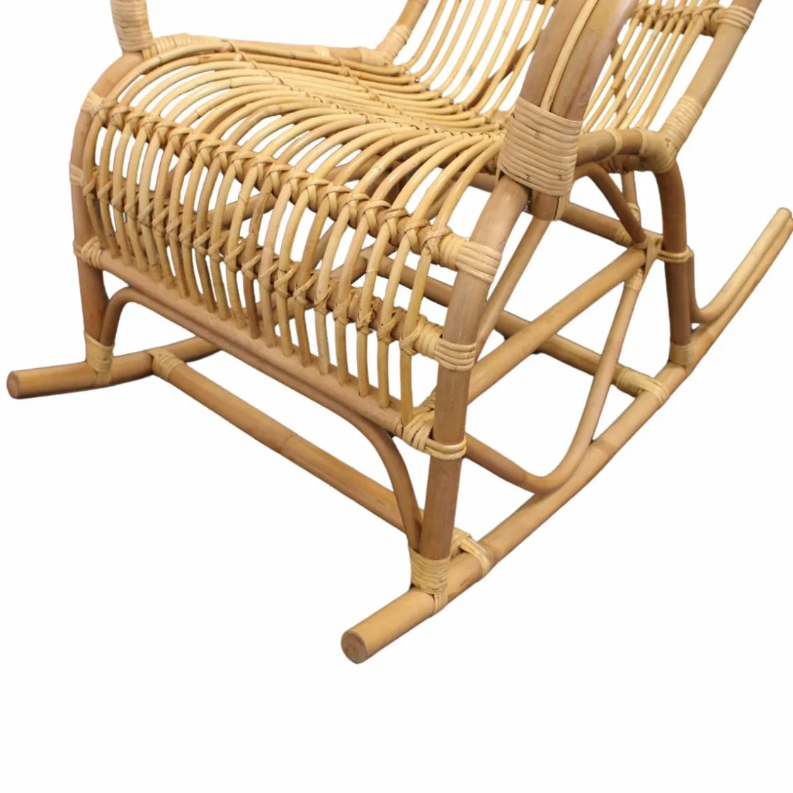 Made in Meubles Fauteuil<Rocking chair vintage en rotin Rattan