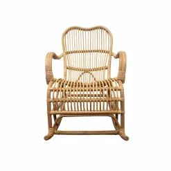 Made in Meubles Fauteuil<Rocking chair vintage en rotin Rattan