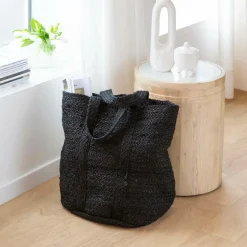 Made in Meubles Décoration<Sac à  buches noir Marlon