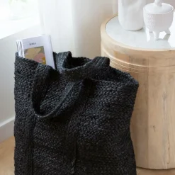 Made in Meubles Décoration<Sac à  buches noir Marlon