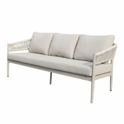 Made in Meubles Salon De Jardin<Salon de jardin à cordes 5 places gris taupe Sayen