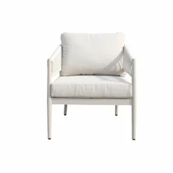 Made in Meubles Salon De Jardin<Salon de jardin à cordes 5 places gris taupe Sayen