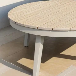 Made in Meubles Salon De Jardin<Salon de jardin à cordes 5 places gris taupe Sayen