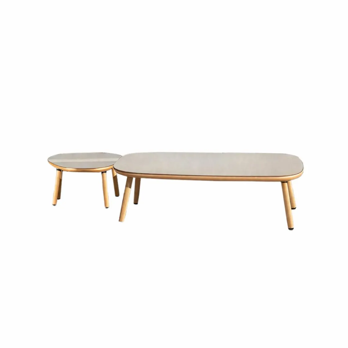 Made in Meubles Salon De Jardin<Salon de jardin à cordes 5 places gris clair Sayen