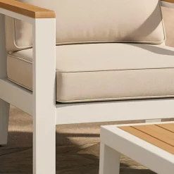 Made in Meubles Salon De Jardin<Salon de jardin crème 5 places Orion