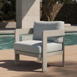 Made in Meubles Salon De Jardin<Salon de jardin en aluminium taupe Loréa