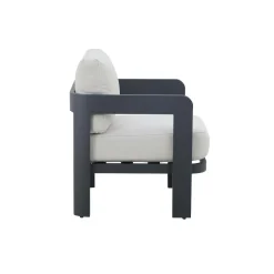 Made in Meubles Salon De Jardin<Salon de jardin en aluminium gris foncé Loréa