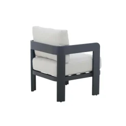 Made in Meubles Salon De Jardin<Salon de jardin en aluminium gris foncé Loréa