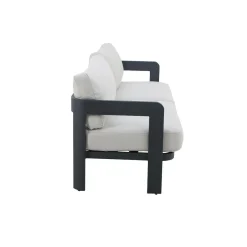 Made in Meubles Salon De Jardin<Salon de jardin en aluminium gris foncé Loréa