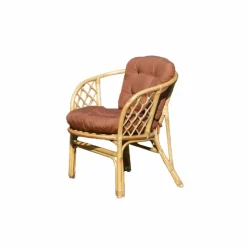 Made in Meubles Salon De Jardin<Salon de jardin en rotin terracotta 4 places Rattan