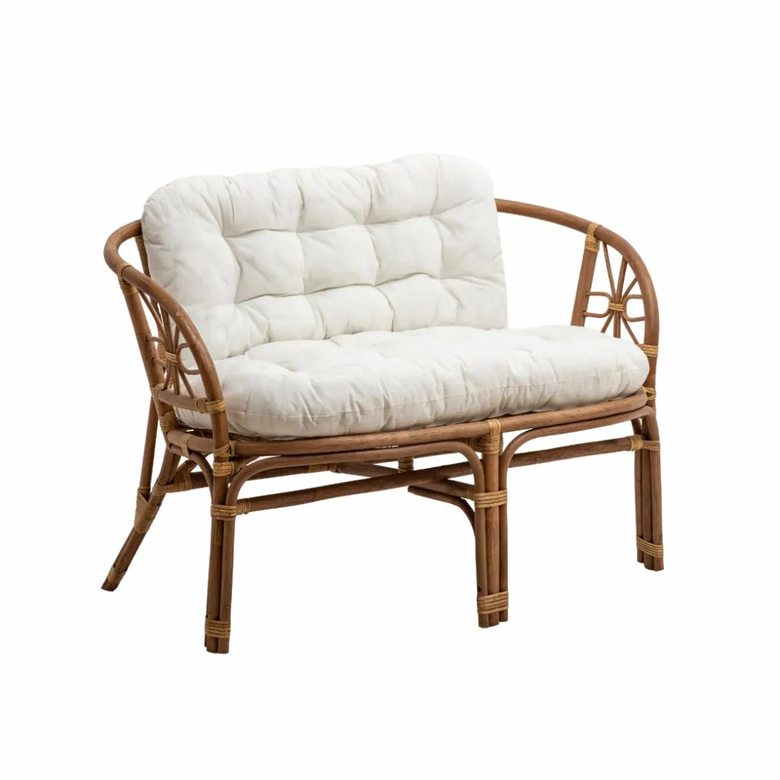 Made in Meubles Canapé<Salon en rotin 4 places Rattan