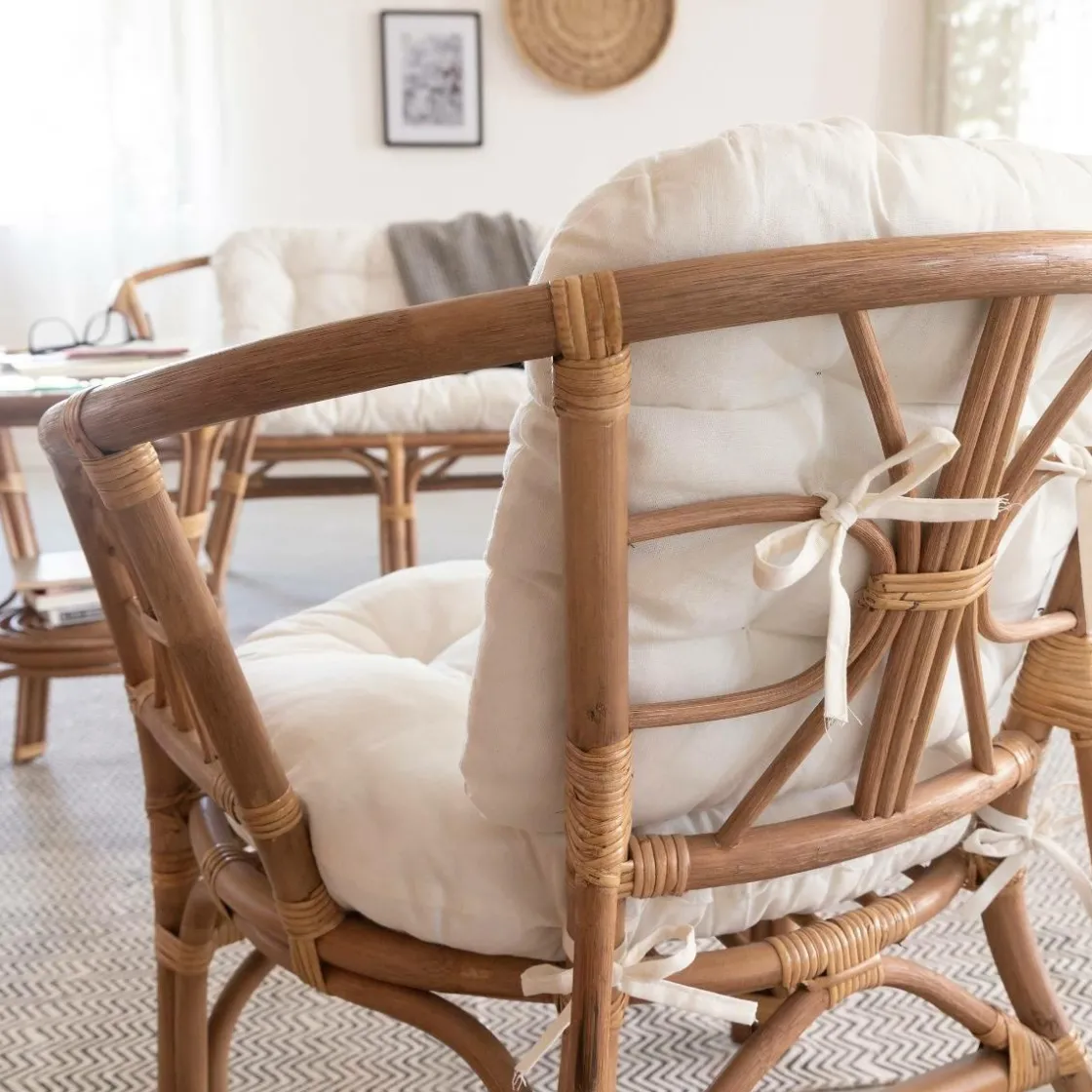 Made in Meubles Canapé<Salon en rotin 4 places Rattan