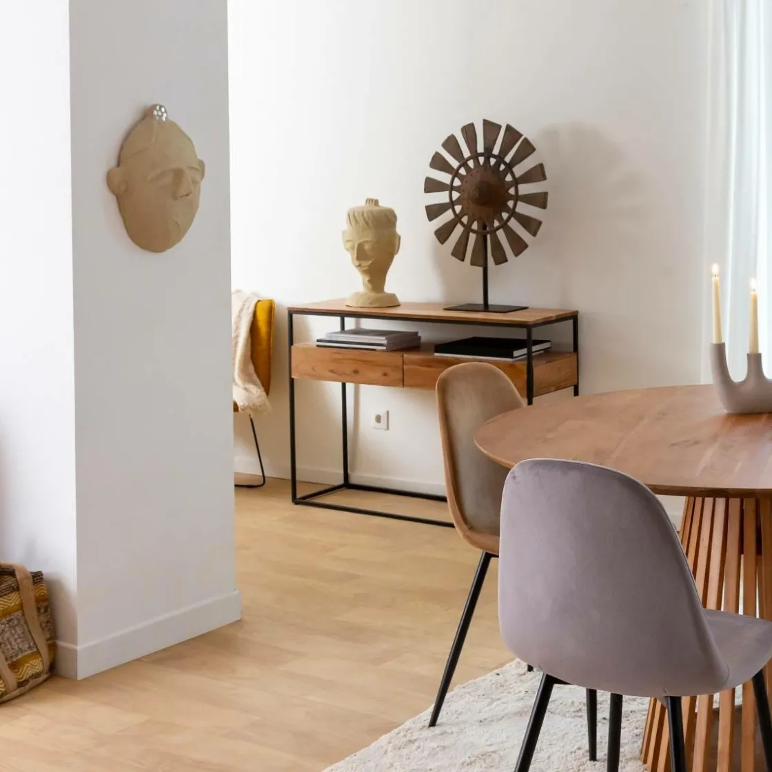 Made in Meubles Décoration<Sculpture façon roue en bois et métal Georgia